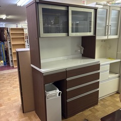 【ジャングル深井店】ニトリ システムキッチンボード リガーレ120 ブラウン 収納家具 キッチン家具 堺市 深井【FU268】の画像