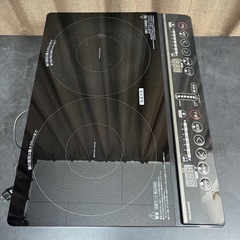 YAMAZEN/山善 2口IH調理器 YEM-W1456(B) 2020年製 通電確認済の画像