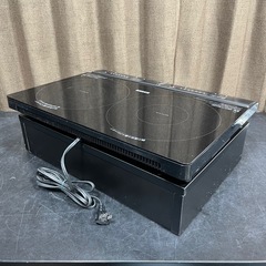 YAMAZEN/山善 2口IH調理器 YEM-W1456(B) 2020年製 通電確認済の画像