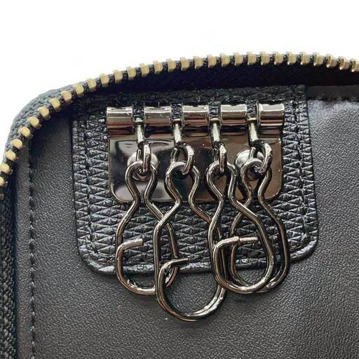【未使用】LANVIN en Bleu ランバン オンブルー キーケース スマートキー 本革 ブラック 581602 メンズ