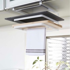 【お取引中
戸棚下まな板ホルダー】山崎実業 戸棚下まな板&布巾ハンガー タワー ホワイト 2493の画像