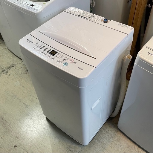 説明書付き Hisense 4.5kg簡易乾燥付洗濯機 HW-E4503 2020年製 中古
