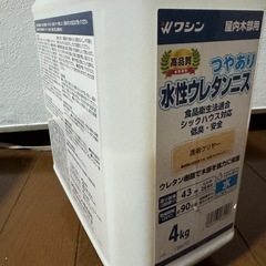 ワシン　水性ウレタンニス 4kg 抗菌剤配合　和信ペイント　艶あり　塗料の画像