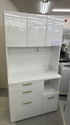 ★リユースのサカイ千葉中央店★  レンジボード ホワイト H191×D42×W100 クリーニング済み TC6767