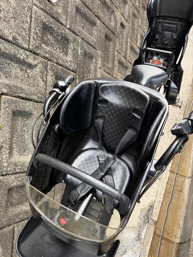 ブリヂストンの電動自転車 8.9ah バッテリー【中古】 チャイルドシート2台付き
