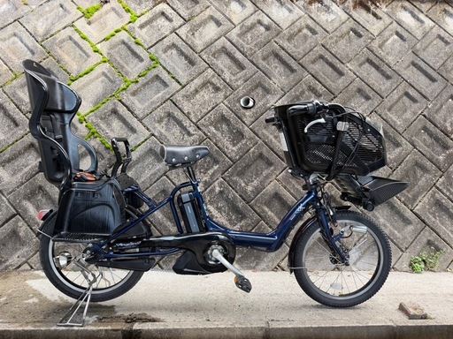 ブリヂストンの電動自転車 8.9ah バッテリー【中古】 チャイルドシート2台付き