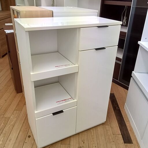 ★リユースのサカイつくば店★TK8726 NITORI レンジ台エトナ ホワイト H115×D42×W80 クリーニング済み