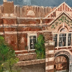 油絵　風景画　牛久シャトーの画像