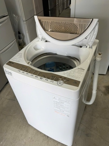 NO B891?福岡市内配送設置無料✨?全自動洗濯機 グランホワイト AW6GM1-W [洗濯6.0kg /簡易乾燥(送風機能) /上