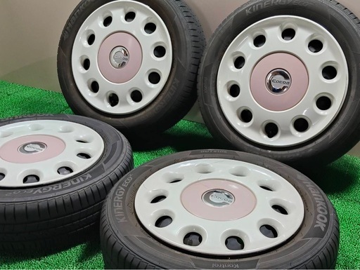ミラ ココア 純正 14インチ ハンコック 155/65R14 バリ溝