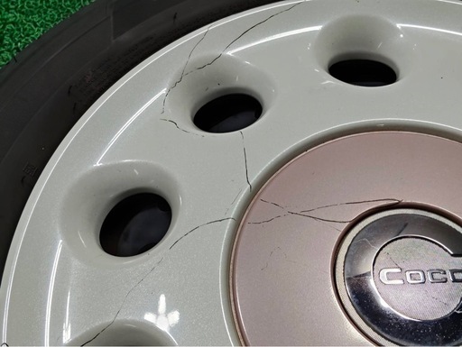 ミラ ココア 純正 14インチ ハンコック 155/65R14 バリ溝