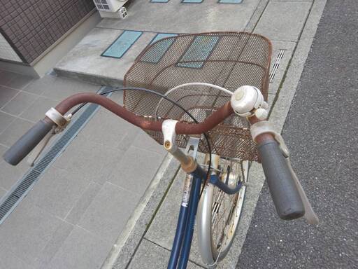 【中古】大日産業　ココナッツ　自転車　軽快車　ブルー　変速なし　26型