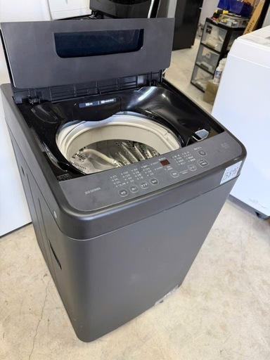 NO B898?福岡市内配送設置無料✨?洗濯機 5kg コンパクト 部屋干し時間短縮モード 一人暮らし IAW-T504-B ブラック