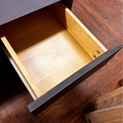 訳あり★ショーケース付き木製テーブル　木製ローテーブルの画像