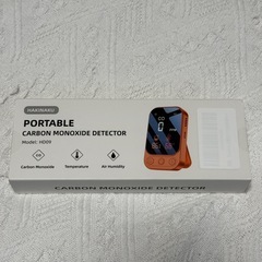 新品 未使用 一酸化炭素測定器 チェッカー 検知器 CO濃度 湿度 温度 NDIR方式 携帯 白の画像