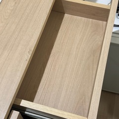 【LOWYA】麻調 パソコンデスク ナチュラルの画像