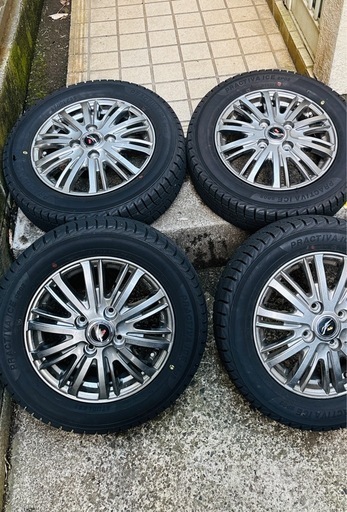 スタッドレスタイヤ 155/65R13 アルミホイール付 4本セット 