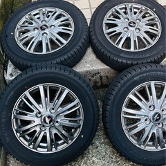 スタッドレスタイヤ 155/65R13 アルミホイール付 4本セット の画像