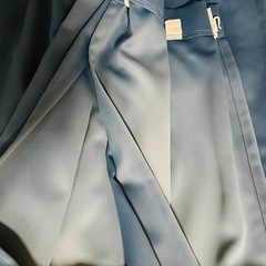 一級遮光カーテン 紺　横106 縦181  2枚セットの画像