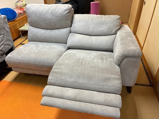 電動リクライニングL型ソファ