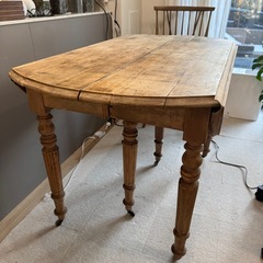 フランスアンティーク　バタフライテーブル　センターテーブル剥離　ストリップド家具の画像