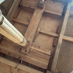 フランスアンティーク　バタフライテーブル　センターテーブル剥離　ストリップド家具の画像