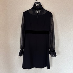 ブラックワンピース　結婚式　ドレスの画像