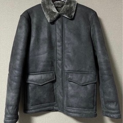 ZARA MAN ザラメンズ　スエード　ボアジャケット　ムートンジャケットの画像