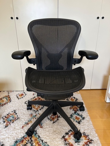 アーロンチェア フル装備 2012年製 Bサイズ ポスチャーフィット メッシュ Herman Miller