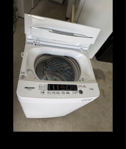 NO B892?福岡市内配送設置無料✨?ハイセンス 洗濯機 5.5kg 1-2人用 スリム 最短10分洗濯 シャワー水流 激流洗浄 予