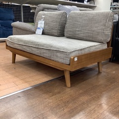 unico 2掛けソファー　オットマン付き　グレー　ナチュラル　キズ有の画像