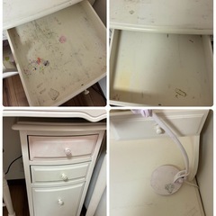 状態が悪いです❗️勉強机セット 姫系の画像