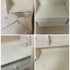 状態が悪いです❗️勉強机セット 姫系の画像