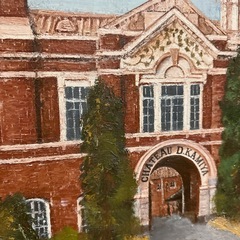 油絵　風景画　牛久シャトーの画像