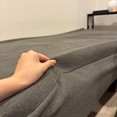 シングルベッド　フレーム　マットレス　掛け布団の画像