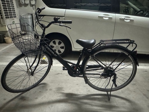 27インチ自転車 黒 6段変速