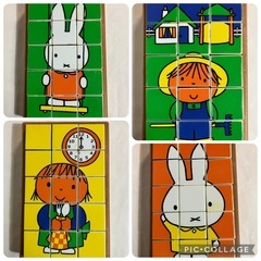 アポロ社のキューブパズル　うさぎのミッフィー　15ピース　6絵柄 日本製 廃番品の画像