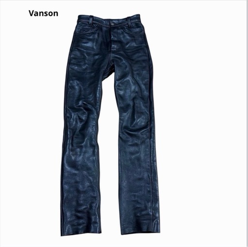 バンソン VANSON  レザーパンツ　革パン W30 ブラック