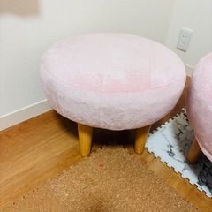 3/7掲載終了 ソファ オットマン 1人がけ ピンクの画像