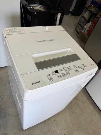 NO B896?福岡市内配送設置無料✨?東芝 全自動洗濯機 4.5kg ピュアホワイト AW-45M9(W) 静音 ひとり暮らし ボデ