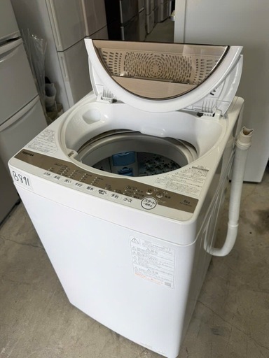NO B891?福岡市内配送設置無料✨?全自動洗濯機 グランホワイト AW6GM1-W [洗濯6.0kg /簡易乾燥(送風機能) /上