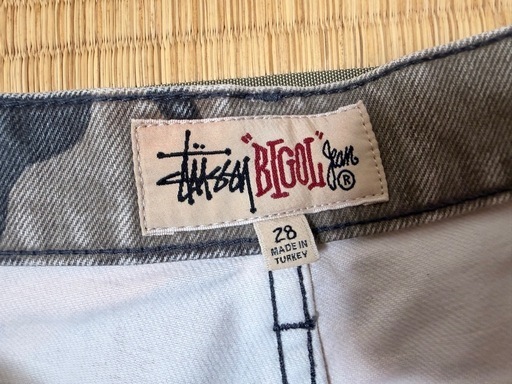 Stussy BIG OL’ JEANS カモフラ デニム 美品 W28 STUSSY（ステューシー） パンツ メンズ Spray Dye Canvas Big OL