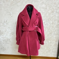 イタリア製　pontetorto snidel スナイデル　ワインレッド　コート　ベルト付きの画像