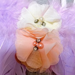 ニューボンフォト 赤ちゃん天使の羽 ヘアバンドセット パープルの画像