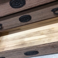 起立木工 焼桐タンス 7段8引 総桐タンス 木製チェスト レトロ アンティークの画像