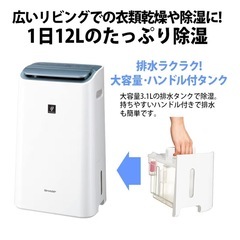 シャープ 空気清浄機 プラズマクラスター  ホワイト CV-EF120-Wの画像