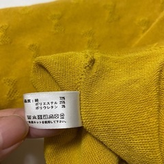 【新品未使用】女の子　子供　キッズ　スパッツ　レギンス　マスタード　リボン柄の画像