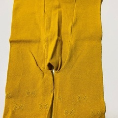 【新品未使用】女の子　子供　キッズ　スパッツ　レギンス　マスタード　リボン柄の画像