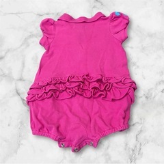 ラルフローレン　ポロシャツスタイル フリル付きロンパース 60の画像