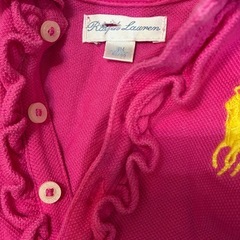 ラルフローレン　ポロシャツスタイル フリル付きロンパース 60の画像